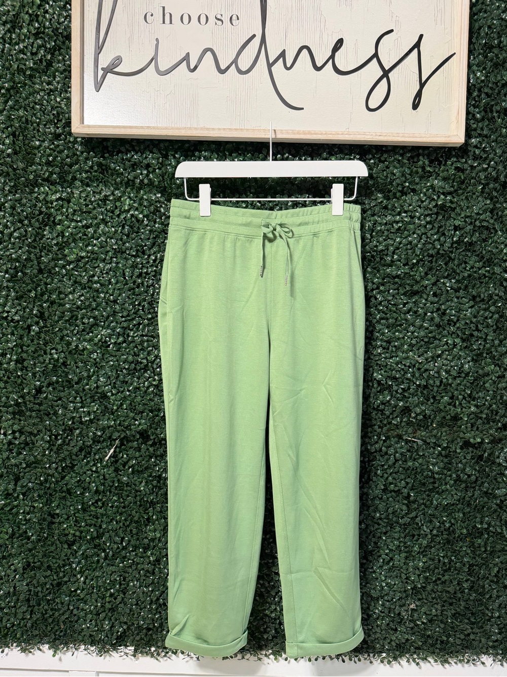 Luxe Scuba Sage Tapered Pants